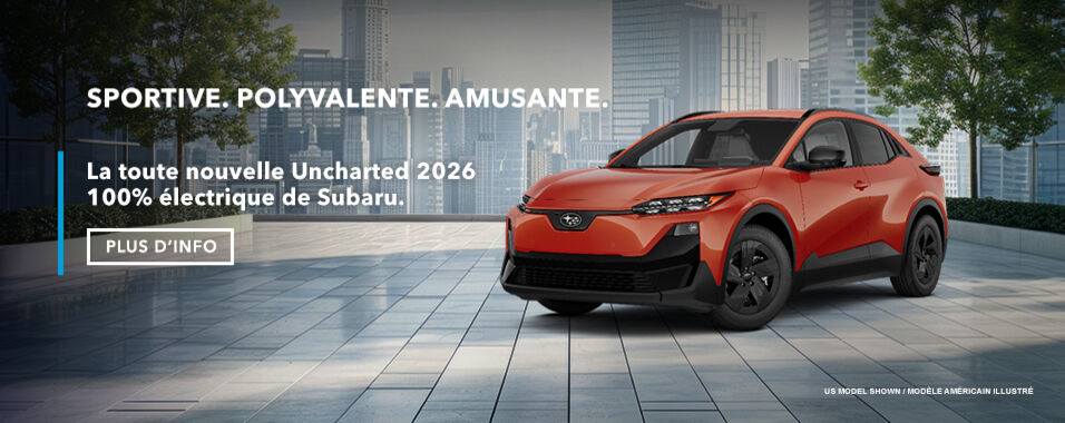 La toute nouvelle Subaru Uncharted 2026 entièrement électrique
Attendue au début de 2026!